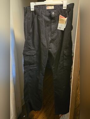 Wrangler Men's Relaxed Fit Straight Leg Black Cargo Pants 34x32 New w/ Tags